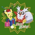 thumbnail image 2 of Men's Pokemon Christmas Pikachu and Delibird Happy Holidays Graphic T-Shirt, 2 of 5