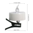 thumbnail image 5 of 12Pcs LED Flickering Tealight Candle Attachable Clip Dinner Desktop Accessories, 5 of 21