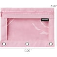 thumbnail image 5 of Binder Pencil Pouch Case for 3 Ring Binder, Clear Zipper Pen Case Bag, 1 Pack, Light Blue, 5 of 7