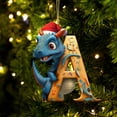 thumbnail image 4 of 26 letras colgantes de Navidad 2D lindo dragón bebé colgante adorno de árbol decoraciones de encanto acrílico hogar árbol de Navidad adornos regalos, 4 of 5