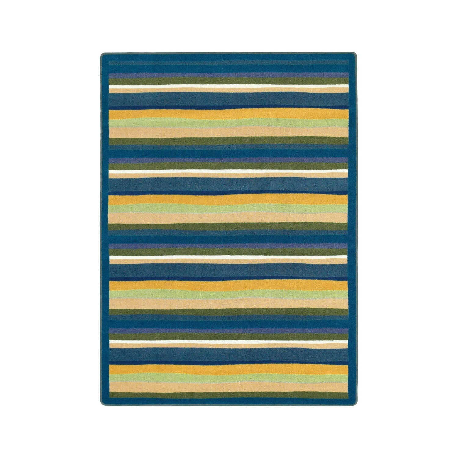 1539B-01 Yipes Stripes Bold 3 ft.10 in. x 5 ft.4 in. WearOn Nylon Machine Tufted- Cut Pile Just for Kids Rug