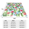 thumbnail image 3 of Salouo Flowers and Cactus Print Bed Blankets,Flannel Blanket Comfortable Air Conditioning Blanket Lightweight Blanket for Sofa Bed Travel & Couch -50"x40", 3 of 8