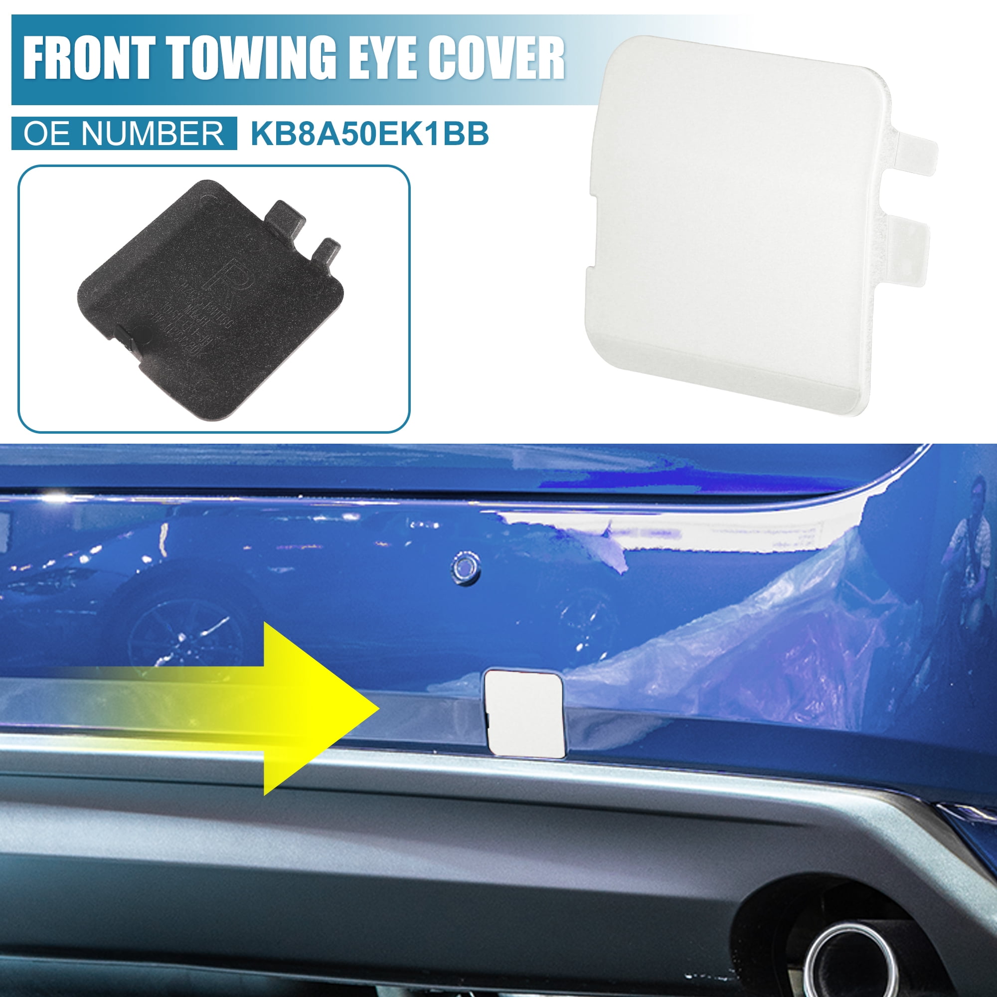 Unique Bargains Car Rear Bumper Tow Hook Cover Cap for Mazda CX-5 2017-2021 White