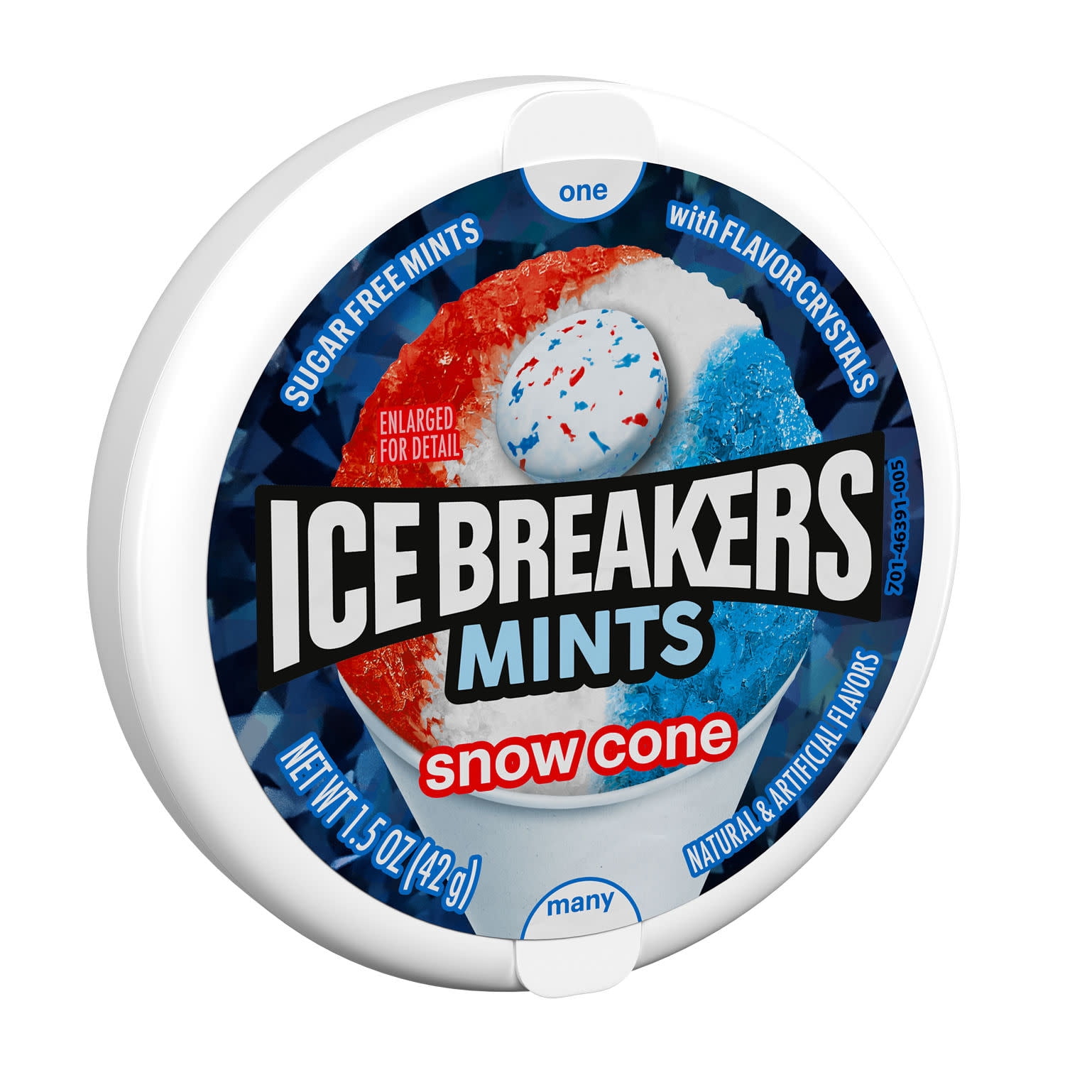 Ice Breakers Snow Cone Flavored Sugar Free Mints, Puck 1.5 oz