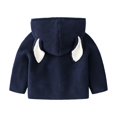 thumbnail image 3 of Generic Toddler Girls Knitted Sweater Patchwork Winter Long Sleeve Animals Button Hooded Knit Sweater Coat Cardigan Clothes, 3 of 3