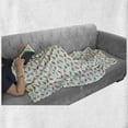 thumbnail image 6 of Flip Flop Soft Flannel Fleece Throw Blanket, Foam Thong Sandals Design Pattern Including Polka Dots Stripes Crooked Lines, Cozy Plush for Indoor and Outdoor Use, 70" x 90", Multicolor, by Ambesonne, 6 of 6