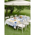 thumbnail image 5 of 54x80 Inch Outdoor Tablecloth with Umbrella Hole Zipper Rectangle Spring Floral Rectangular Tablecloths Outside Waterproof Summer Pastoral Butterfly Watercolor Patio Table Cover for Picnic Party, 5 of 8