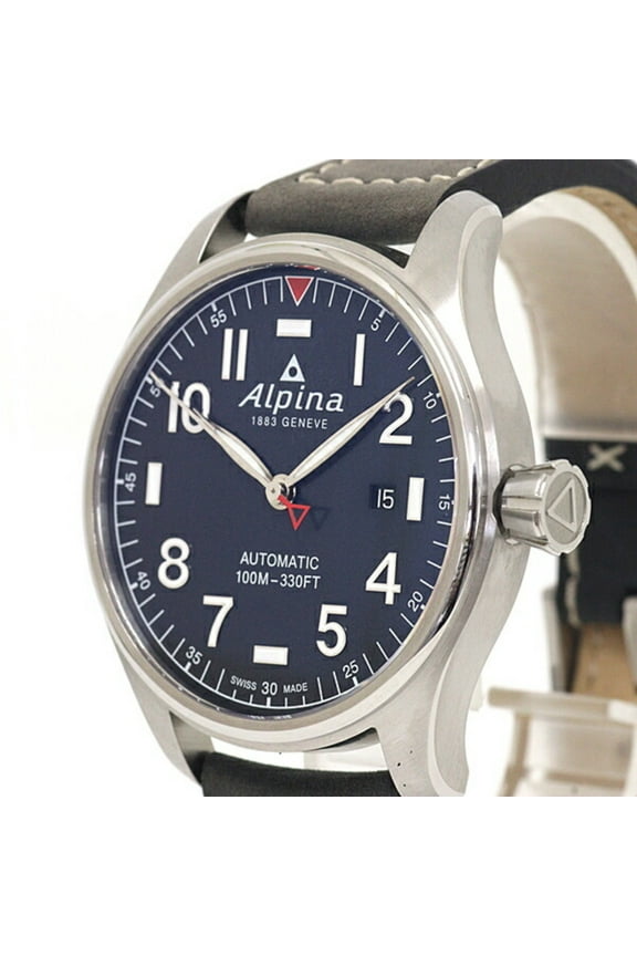Pre-Owned Alpina Men's Watch Star Timer Pilot AL-525NN4S6 Dark Blue Dial Automatic...