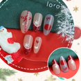 thumbnail image 3 of Uñas postizas press on Hrnsnails almendradas medianas con diseño navideño, 3 of 6
