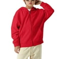 thumbnail image 6 of TOWED22 Kids Boys Girls Zip up Hoodie Printed Hooded Sweatshirt Hoody Coat with Pocket(Red,18-24 M), 6 of 8