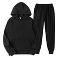 thumbnail image 4 of YunPes Children's Unisex Casual Solid Color Long Sleeved Sweatshirt and Sweatpants Set for Boys and Girls Teens Clothes for Girls Fall, 4 of 4