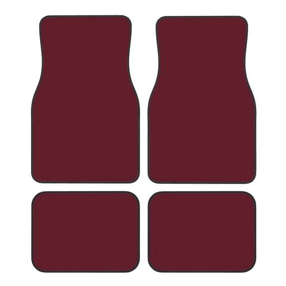 Naloa Maroon Car Foot Mat Set of 4 Pieces - Universal Floor Liner Neoprene Full Set Floor Mats for Cars Trucks SUV