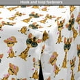 thumbnail image 4 of Giraffe Dog Crate Cover, Safari Animal Romantic Characters Boy and Girl Mascots, Easy to Use Pet Kennel Cover for Medium Large Dogs, 35" x 23" x 27", Pale Brown Yellow Pink, by Ambesonne, 4 of 6