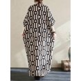 thumbnail image 4 of Vestido Kaftan Largo Mujer Con Estampado Geométrico Negro, 4 of 10