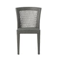 thumbnail image 4 of GDF Studio Bonnie Outdoor Wicker Stacking Dining Chairs, Set of 2, Gray, 4 of 6