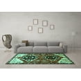 thumbnail image 3 of Ahgly Company Indoor Rectangle Persian Turquoise Blue Traditional Area Rugs, 2' x 5', 3 of 4