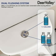 DV-2F0145 21 ADA High 2-piece Toilet , Comfortable Seat Height Dual-Flush Elongated Two-Piece Floor Mounted Toilet (Seat Included)