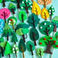 thumbnail image 4 of Adorno para tarta serie bosque, fieltro verde, árbol pequeño, árboles, hierba, 4 of 4