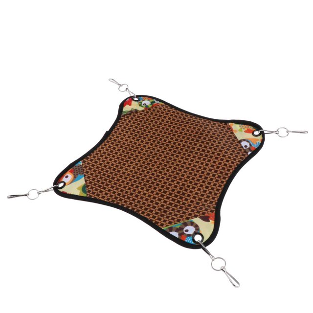 Hamaca para Chinchilla Hamster Cama Colgante para Conejillos de India de Rattan + Canvas para Verano 27x27cm Tipo 3 Salvador hamaca de verano de animales pequeños