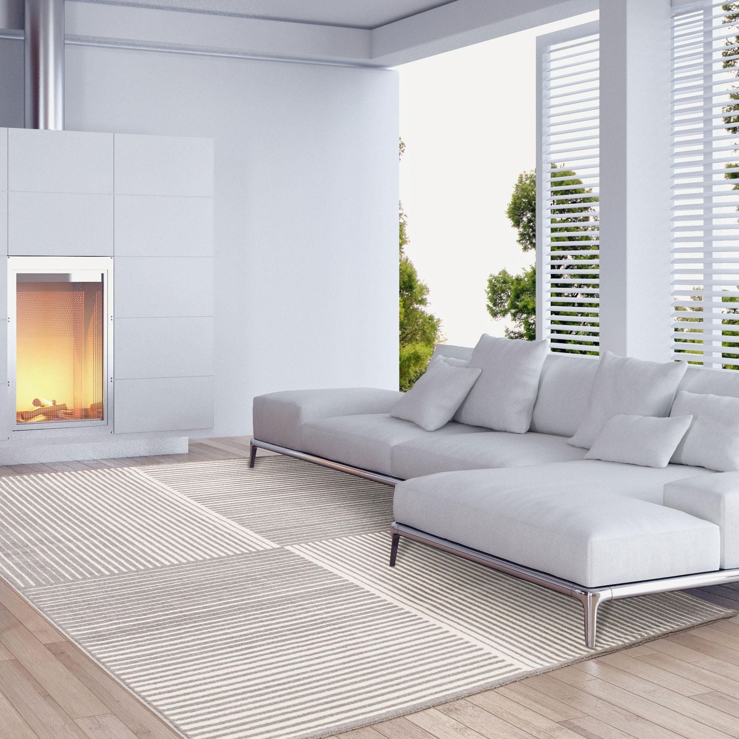 ECARPET Modern Area Rug for Living Room, Dining Room and Bedroom Ambiance Collection