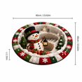 thumbnail image 3 of Christmas 3D Illusion Rug Round Optical Decorative Carpet with Festive Snowman Pattern for Indoor Living Room Bedroom Floor Decor Festival Holiday Party Accent Mat in Home Entryway, 3 of 4