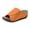 Orange, variant on Orthopedic Wedge Sandals for Women Splice Leather Fashion Platform Slides Casual Solid Color Slip on Walking Shoes Orange Size 7.5