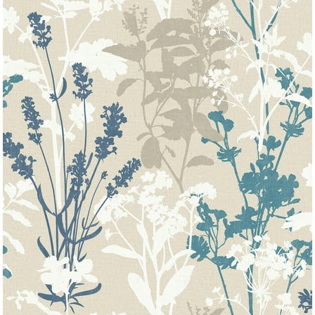 Fine Décor Meadow Blue Wild Flowers Wallpaper