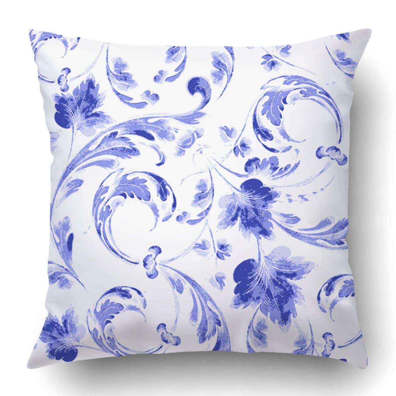 ARTJIA Blue Floral Watercolor Texture Flowers Surface Textures