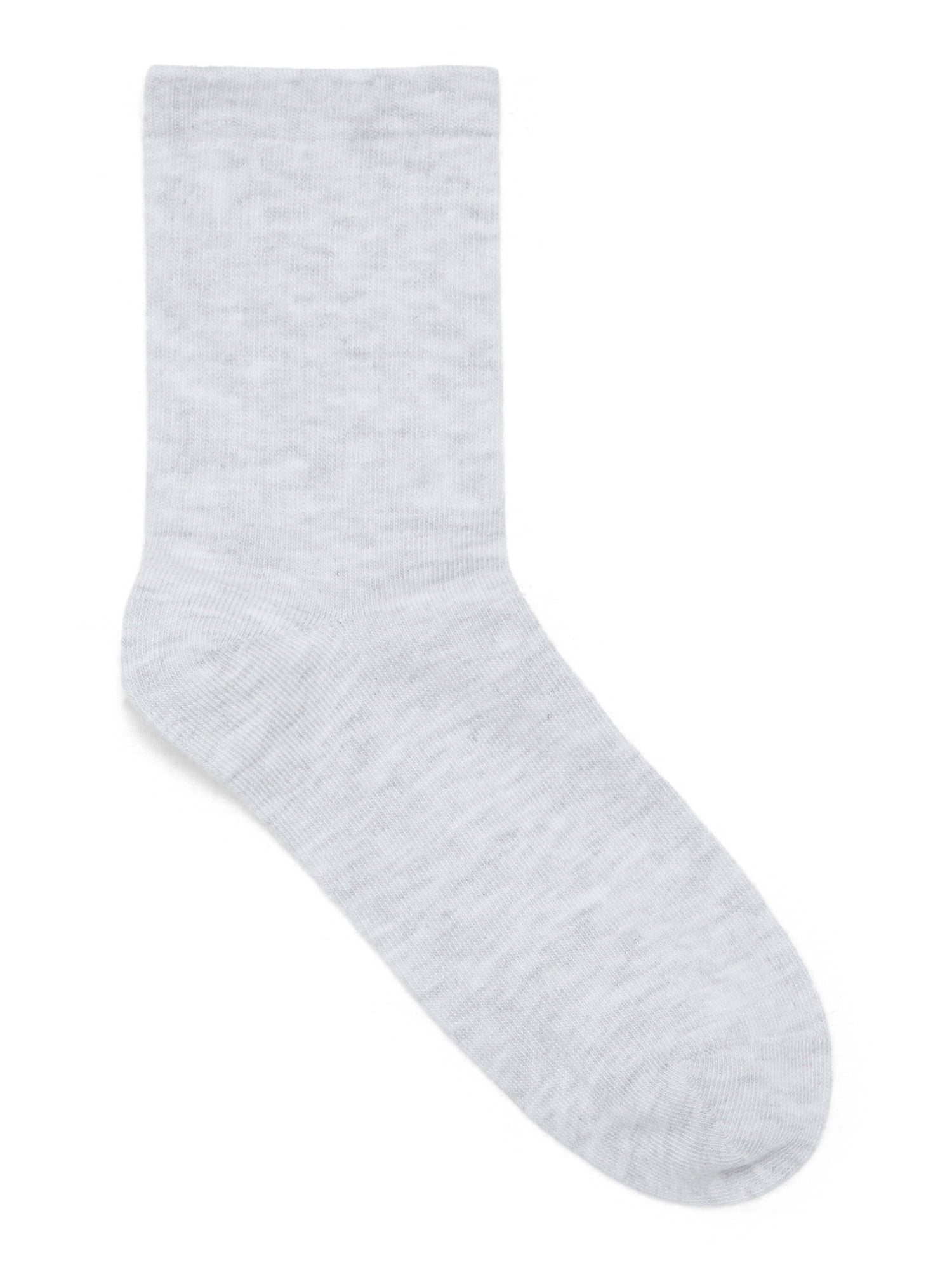 No Boundaries Women's Ribbed Mid Crew Socks, 6-Pack, Women's, Shoe Sizes 4-10