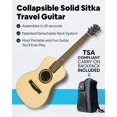thumbnail image 4 of Journey Instruments Solid Sitka Travel Guitar – OF420 Traveling Acoustic-Electric Guitar with Collapsible Patented System – Portable Backpack Case (Overhead), 4 of 4