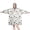 Cat and Fishbowl White Pattern, variant on Wearable Blanket Hoodie,Cat and Fan White Pattern Oversized Sherpa Blanket Hoodie with Super Pockets,Super Warm Fuzzy Pullover for Women & Men