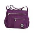 thumbnail image 2 of Nylon Handbag Casual Tote Bag Adjustable Strap Womens Shoulder Bag Pouch Violets, 2 of 9