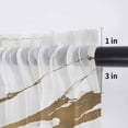 thumbnail image 5 of White Gold Modern Valance Curtains for Kitchen/Living Room/Bathroom/Bedroom Window, Rod Pocket Small Topper Half Short Window Curtains Voile Sheer Scarf, Abstract Vintage Marble Geometric 42"x12", 5 of 8