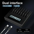 thumbnail image 4 of lionlar Household 8 Slot with Micro USB Type C Individual Bays LCD, 4 of 9