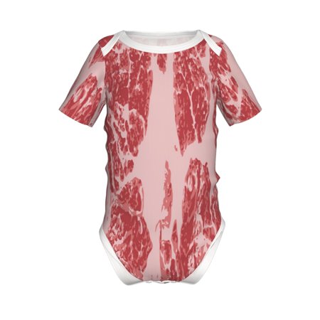 

Yiaed Red Meat Print Infant Climbing Short Sleeve Onesie One-Piece Baby Bodysuit Clothes 0-12 Months -6 Months