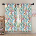 thumbnail image 5 of Blackout Kids Curtains,Green Pioneer Flower and Leaf Childrens Insulated Curtains Set Of 2,Bedroom Essentials,Toddler Room Decor 52x63in(132x160cm), 5 of 5