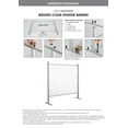 thumbnail image 5 of M&T Displays 39.37x47.24 Inch Clear Hygienic Barrier with Aluminum Bars, Sneeze Guard, Protective Window for Cashiers, Workers, Employers and Customers, Barrier Against Coughing & Sneezing, 5 of 8