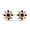 Rose, variant on Pure Elegance 14K Rose Gold Over 925 Silver Blue Sapphire Floral Shape Stud Earring For Women