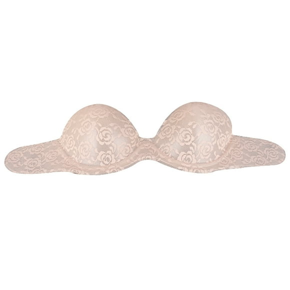 Women's Bra Strapless Silicone Lace Seamless Full Cup Push up Bra Underwire Bra