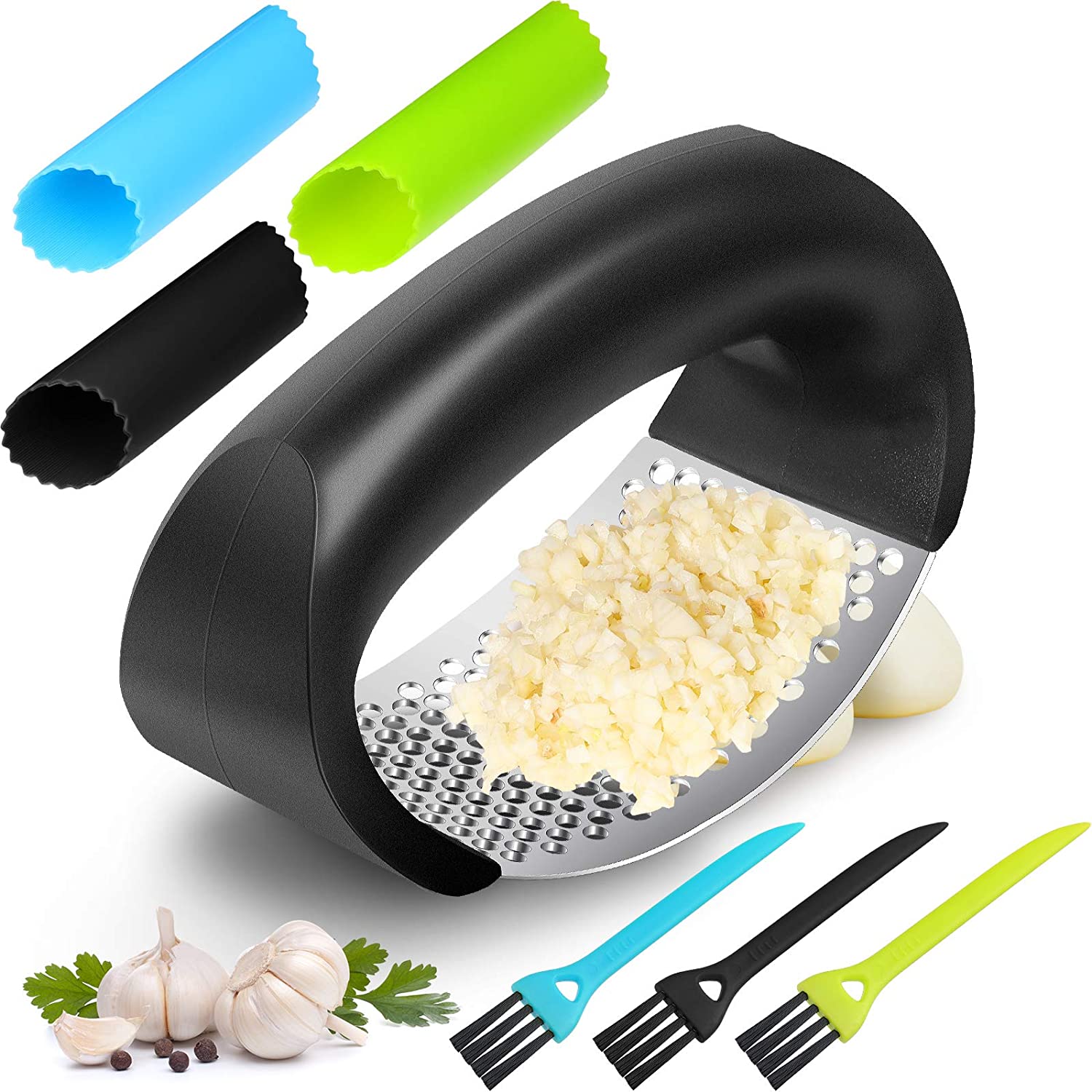 rolling garlic mincer