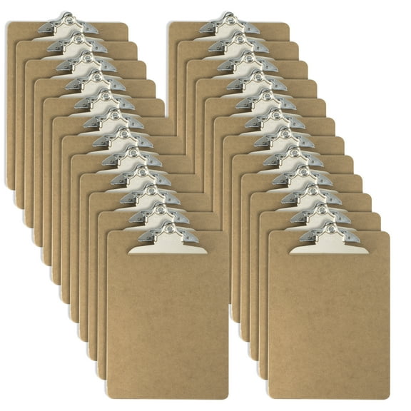 Officemate Letter Size Wood Clipboards, Brown, 24/Pack (83724)
