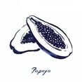 thumbnail image 2 of Wilson, Aimee 26x26 White Modern Wood Framed Museum Art Print Titled - Indigo Papaya, 2 of 4