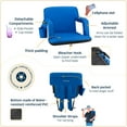 thumbnail image 5 of Alpcour Reclining Stadium Seat - Waterproof Folding Chair with Thick Padding & Wide Back Support - Royal Blue, 5 of 10