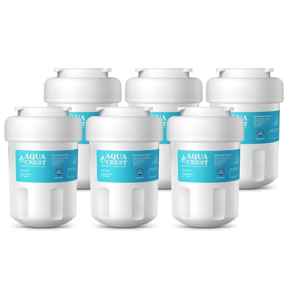6 Pack AQUACREST MWF Replacement for GE® MWF, Kenmore 46-9991 Refrigerator Water Filter