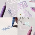 thumbnail image 5 of Double Line Outline Pen, 8 colors metallic pens, glitter two-line pen, waterproof pen quick-drying, for DIY card guest book wedding, 5 of 7