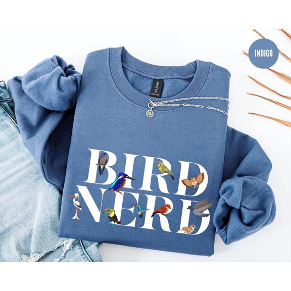 Bird Nerd Sweatshirt, Bird Lover Long Sleeve, Bird Watcher Shirt, Animal Lover, for Bird Nerd, Bird Shirt, Shirt for Bird Watcher Tshirt All Size S-5XL