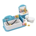 thumbnail image 4 of Juego de baño para casa de muñecas, accesorios, adornos para regalos de cumpleaños, decoraciones para casa de muñecas, incluye Mini lavabo, bañera,, 4 of 8