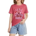 thumbnail image 4 of YunPes Girls Short Sleeve Shirts Kids Crewneck Soft T-Shirts Summer Tees 2‐13 Years Teen Y2k Cherry Printed Shirts Streetwear Dance, 4 of 8