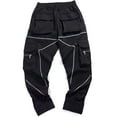 thumbnail image 2 of Men's Cargo Pants Hip Hop Techwear Harem Pant Jogger Sweatpants, 2 of 11