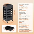 thumbnail image 2 of KFFKFF Salon Utility Cart, Stylist Station on Wheels with 5 Detachable Trays & Appliance Holder, Mobile Hairdresser Organizer with Locking Casters for SPA & Salon Use, 2 of 9